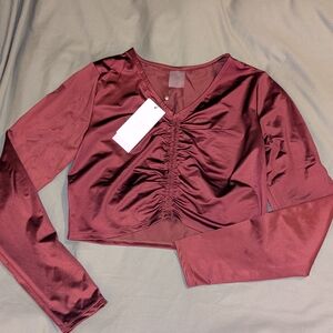 CALIA by Carrie Underwood Burgundy Swim Coverup